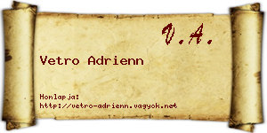 Vetro Adrienn névjegykártya